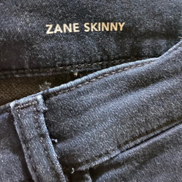 DL1961 Zane Social Deep Indigo Stretch Knit Skinny Jeans Size 14 - Picture 6 of 10